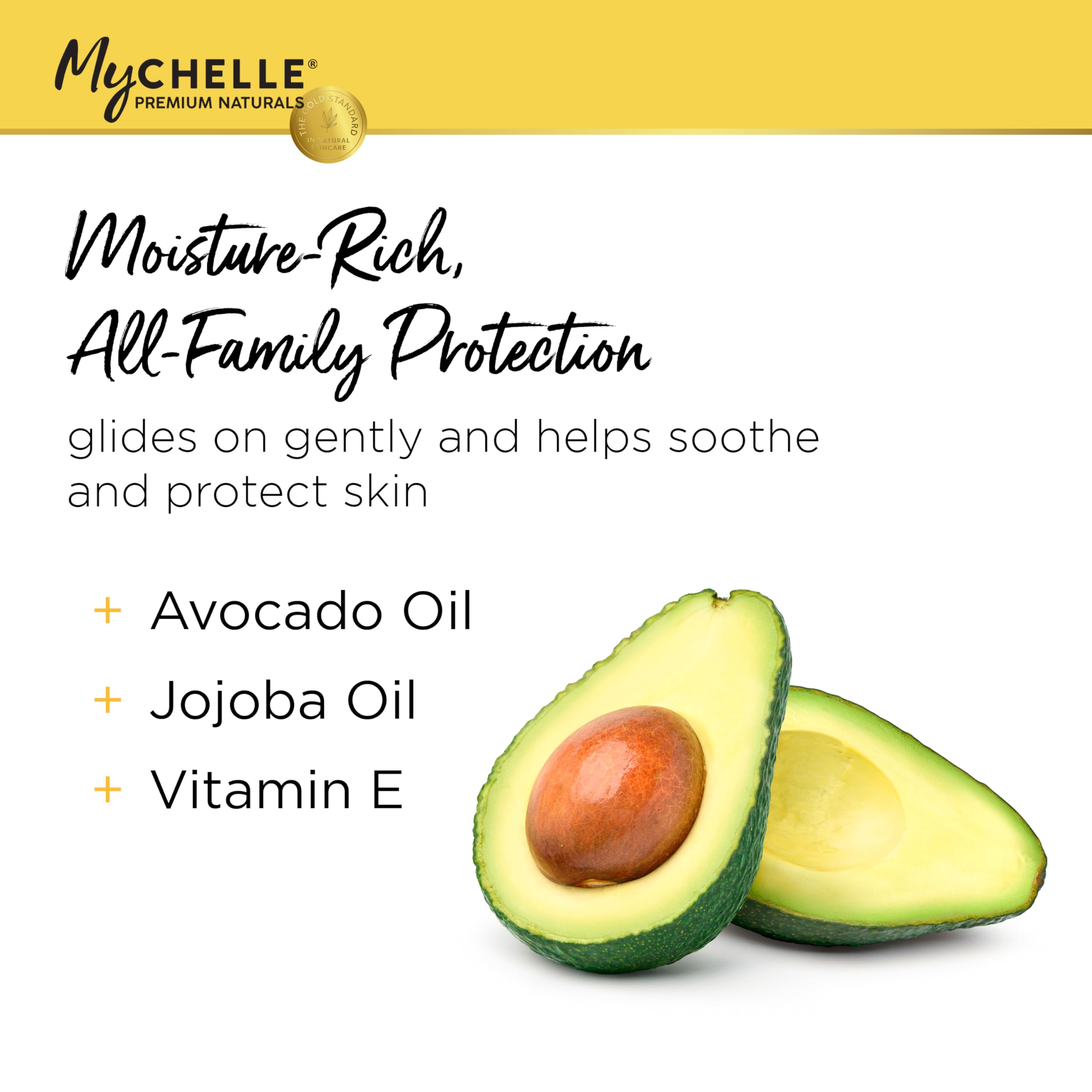 Texture glissante du bâton MyChelle SPF50 pour une application confortable