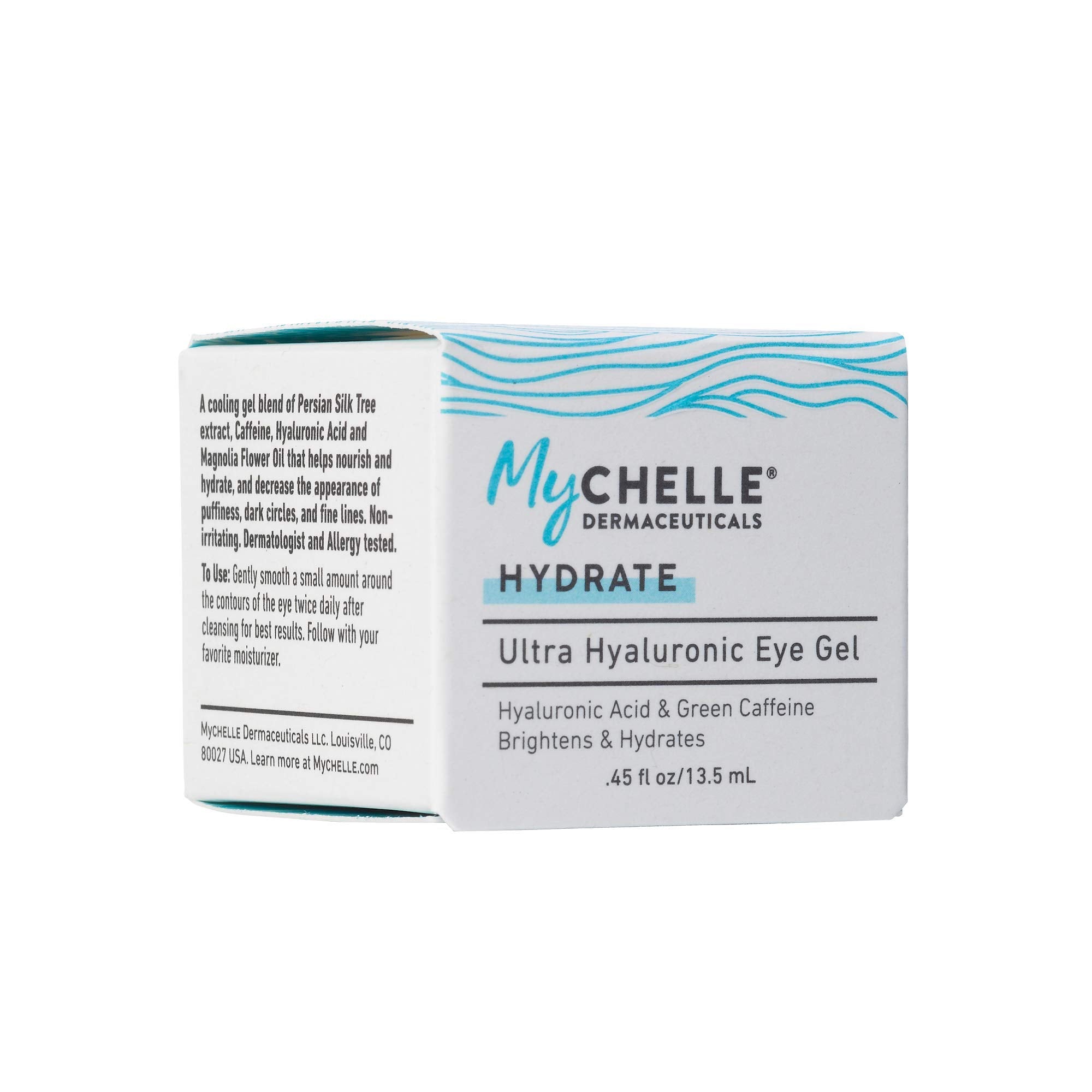 Ingrédients propres et sans allergènes dans MyChelle Gel Yeux Hyaluronique Ultra.