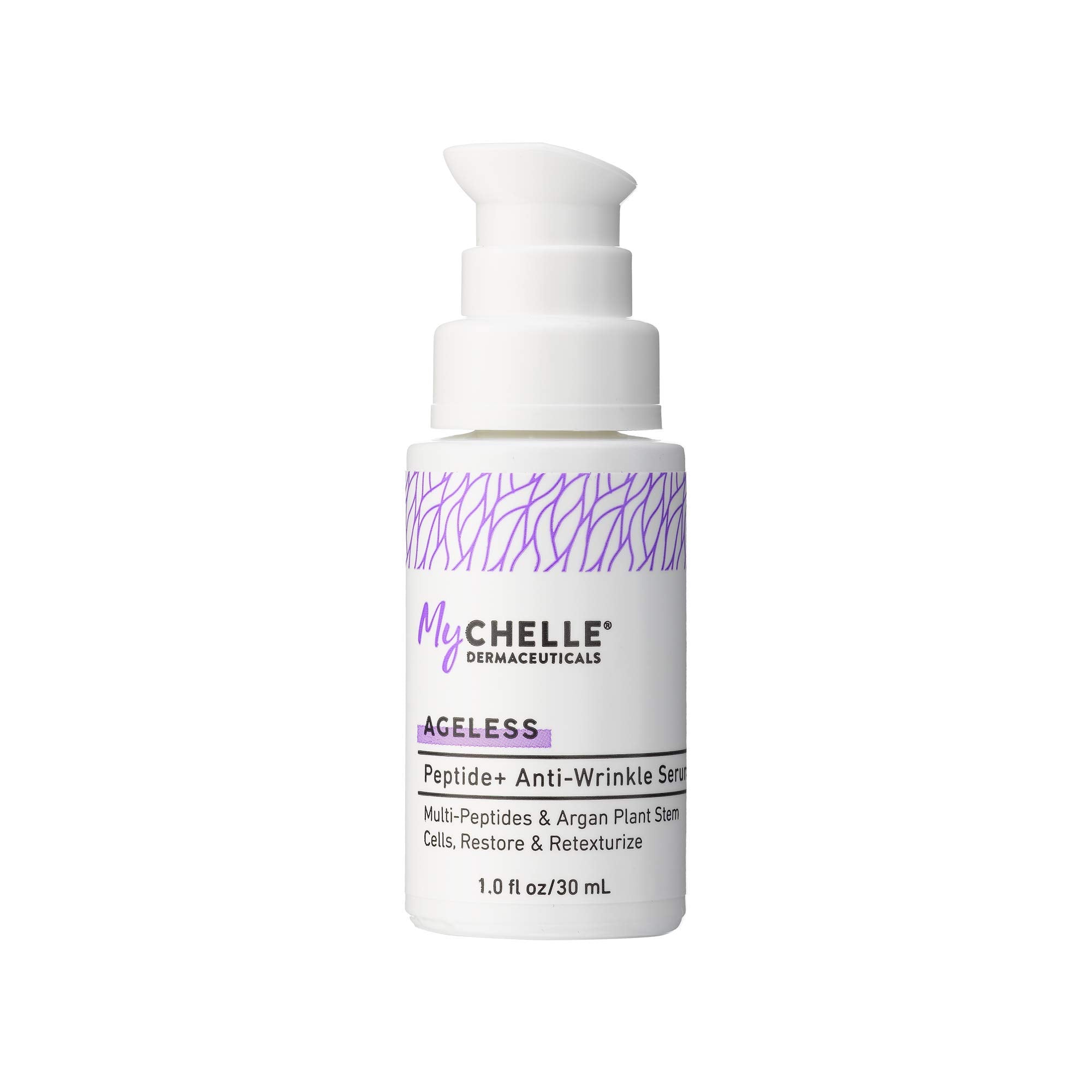 MyCHELLE Peptide+ Sérum – flacon élégant avec effet raffermissant potentiel et douceur.