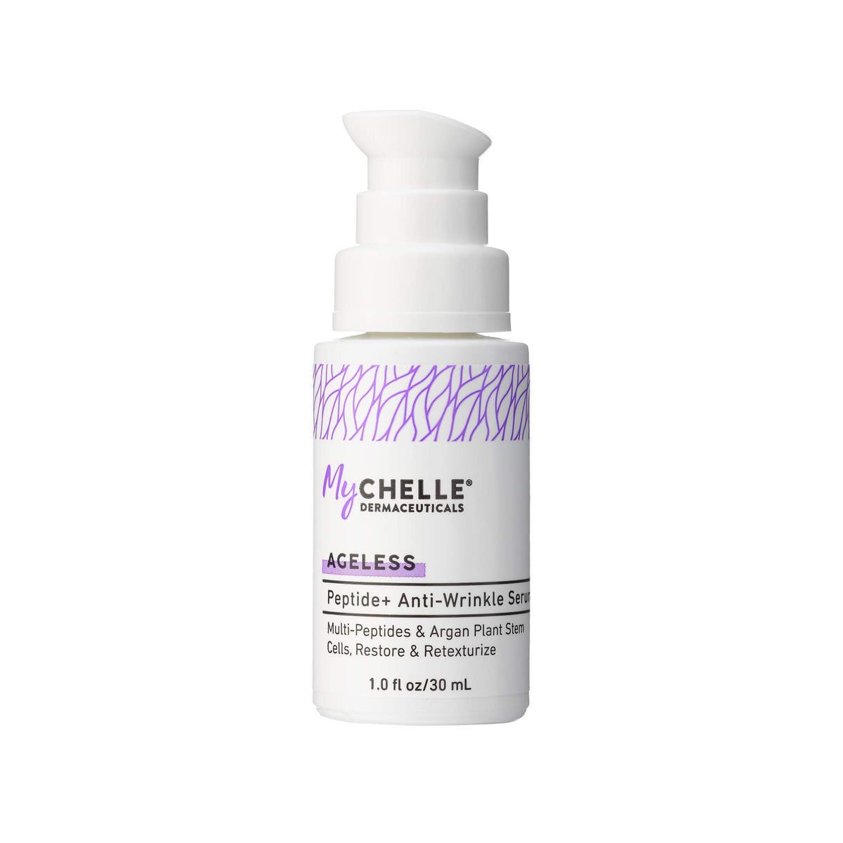 MyCHELLE Peptide+ Sérum – flacon élégant avec effet raffermissant potentiel et douceur.
