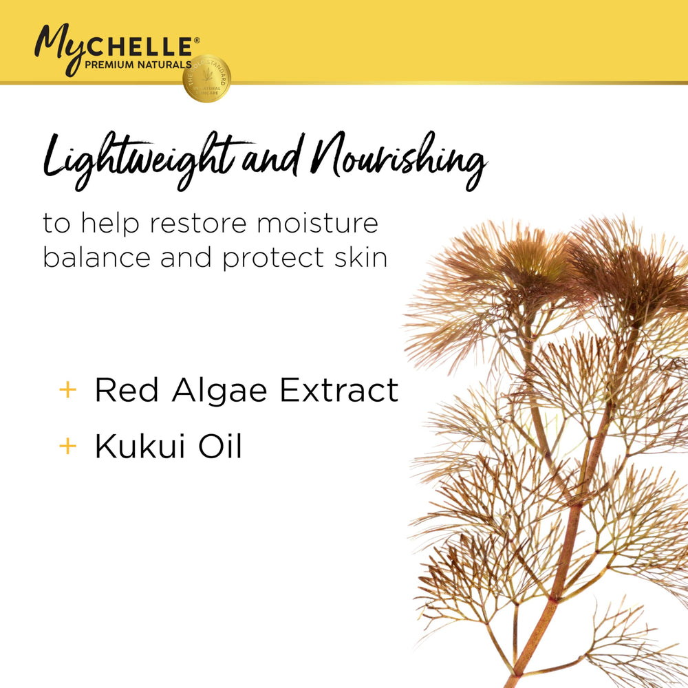 MyCHELLE Solar Defense SPF 30 – texture crème nourrissante pour peau confortable.