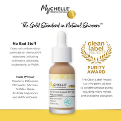 MyChelle Sun Shield Liquid SPF 30 – bentonite absorbe l’excès de brillance.