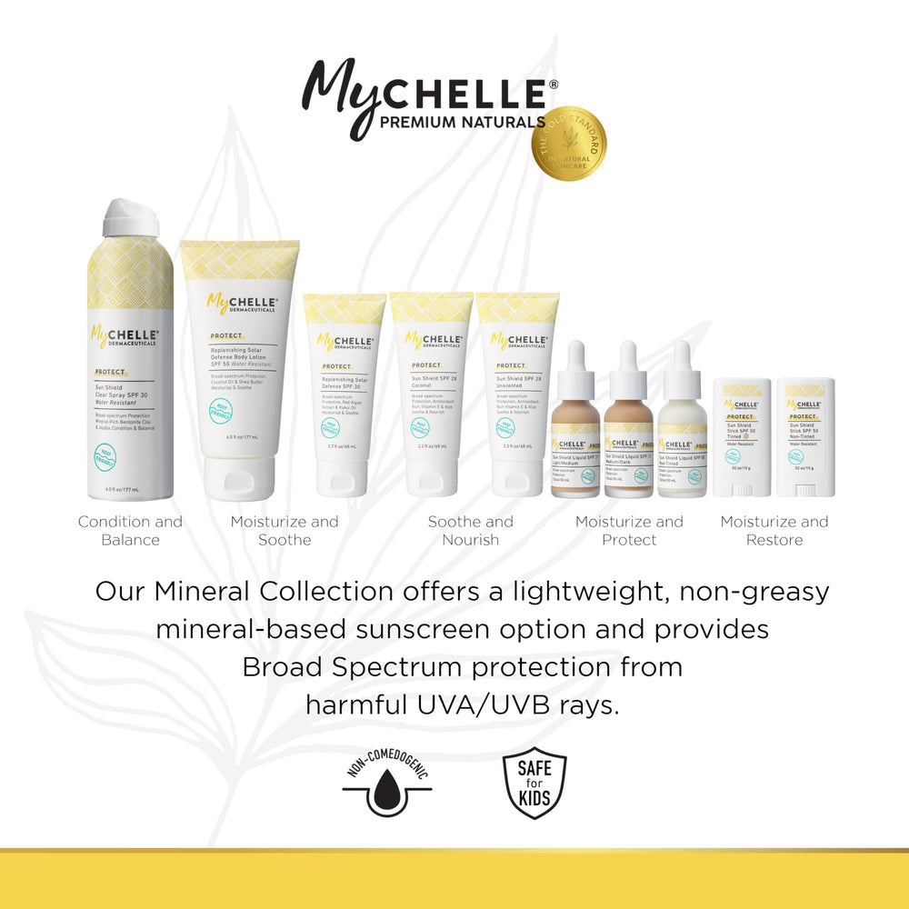 MyChelle Sun Shield Liquid SPF 30 – formule respectueuse des récifs sans UV chimiques.