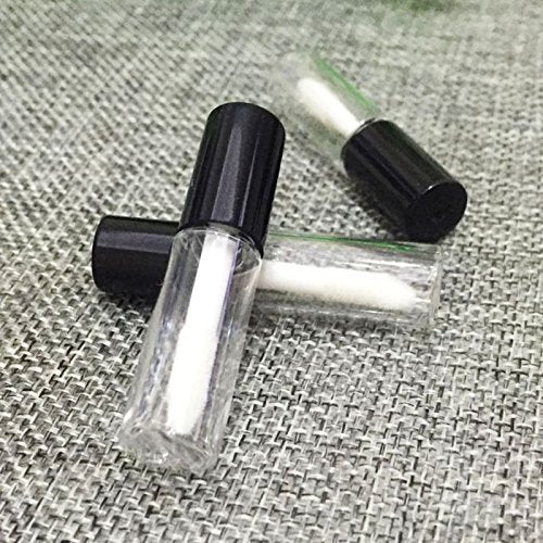 Mydio flacons transparents 1,2 ml avec bouchon noir faciles à manipuler.