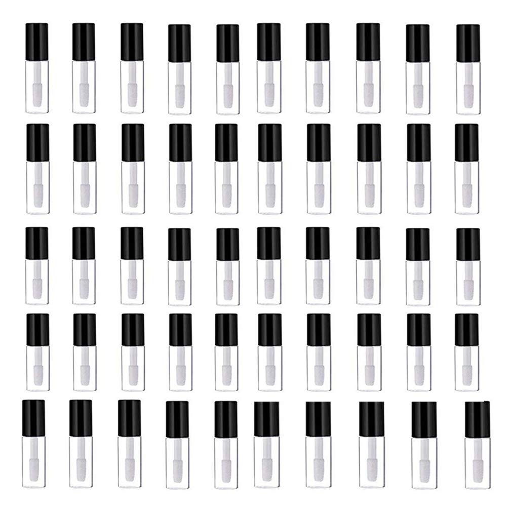 Mydio flacon transparent 1,2 ml avec bouchon noir, prêt à remplir.