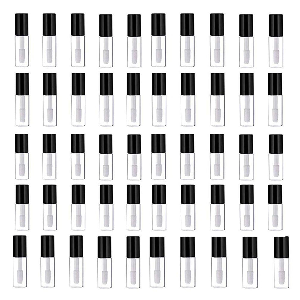 Mydio flacon transparent 1,2 ml avec bouchon noir, prêt à remplir.