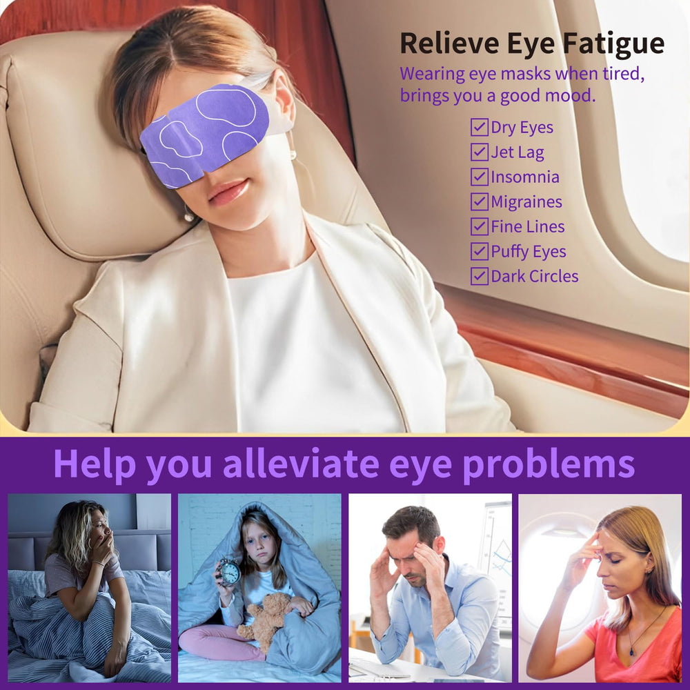 Masque oculaire jetable MYEBONG avec emballage individuel et hygiène.