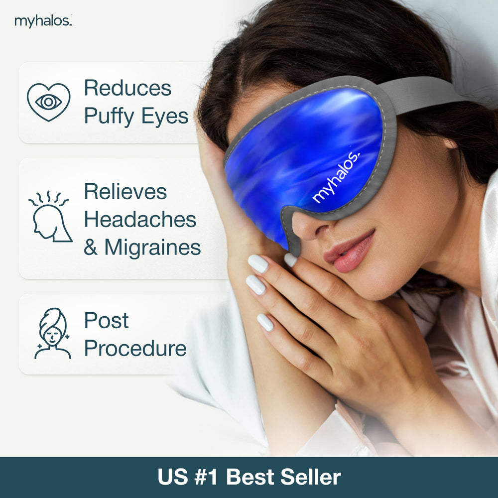 MyHalos masque bleu à sangles réglables pour un ajustement confortable