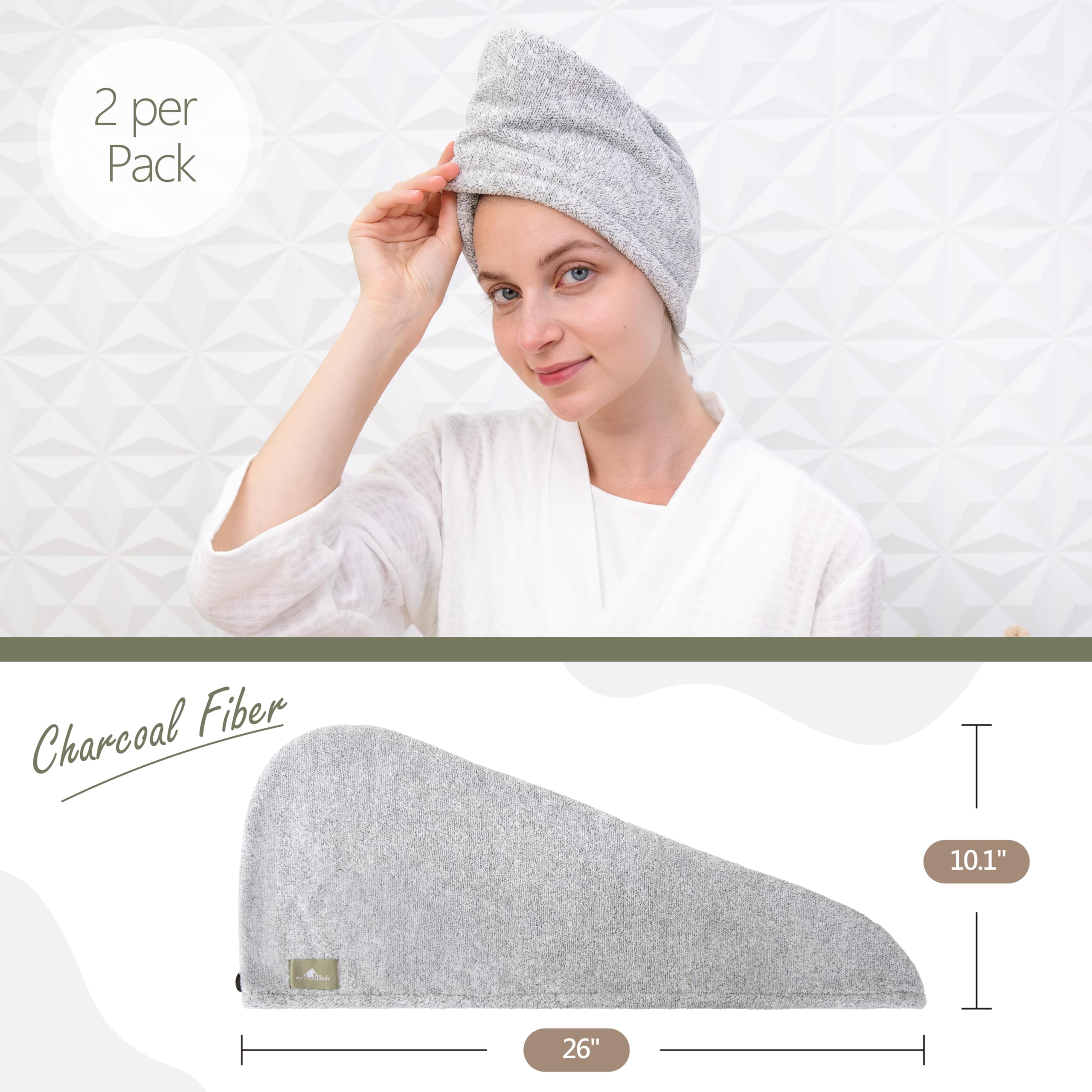 Capuchon en fibre charbon absorbante convient à tous les types de cheveux.