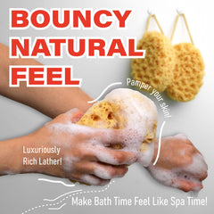 myHomeBody éponge bain mousse généreuse qui produit une mousse abondante avec peu de gel douche.