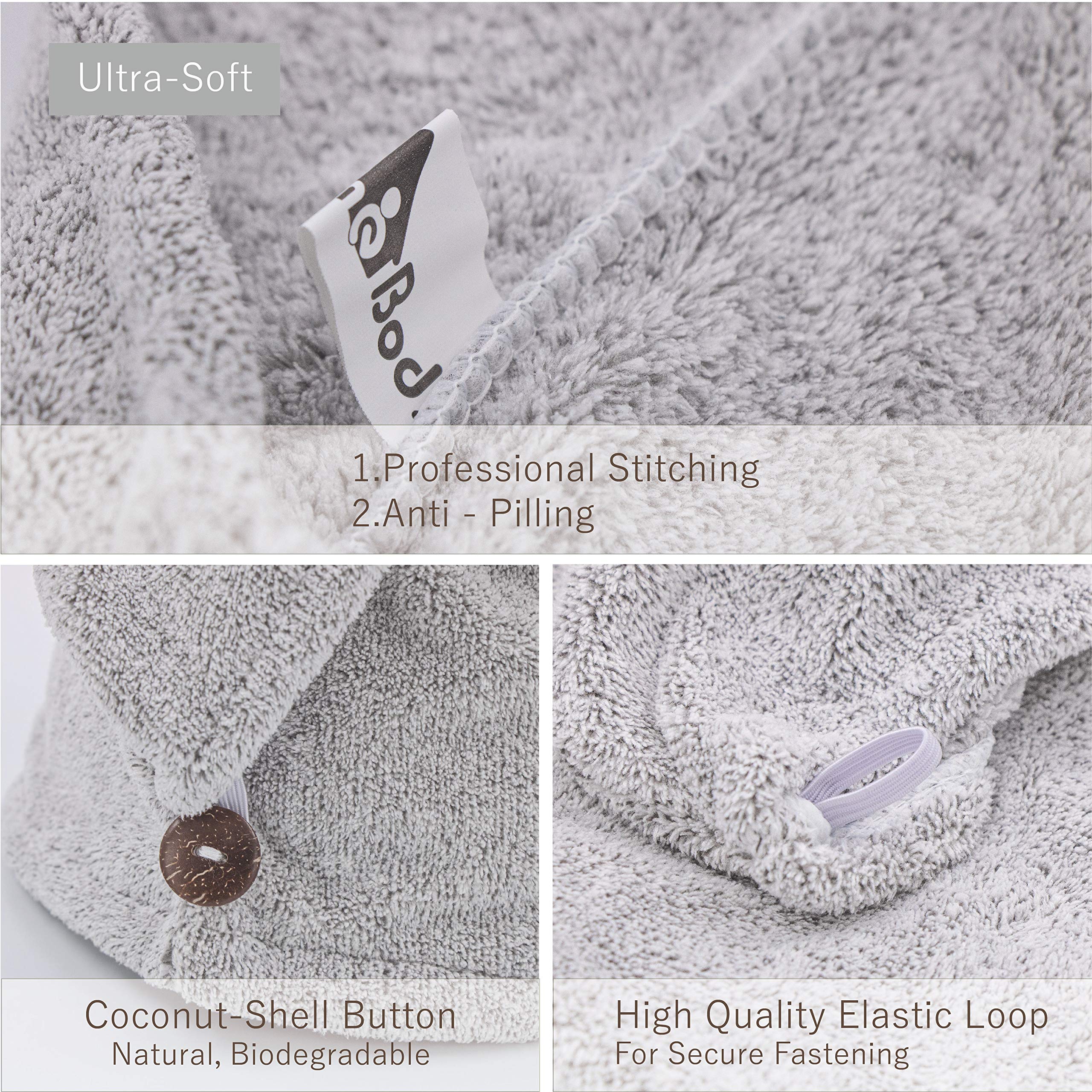 Utilisation pratique dans la salle de bains avec le wrap myHomeBody gris.
