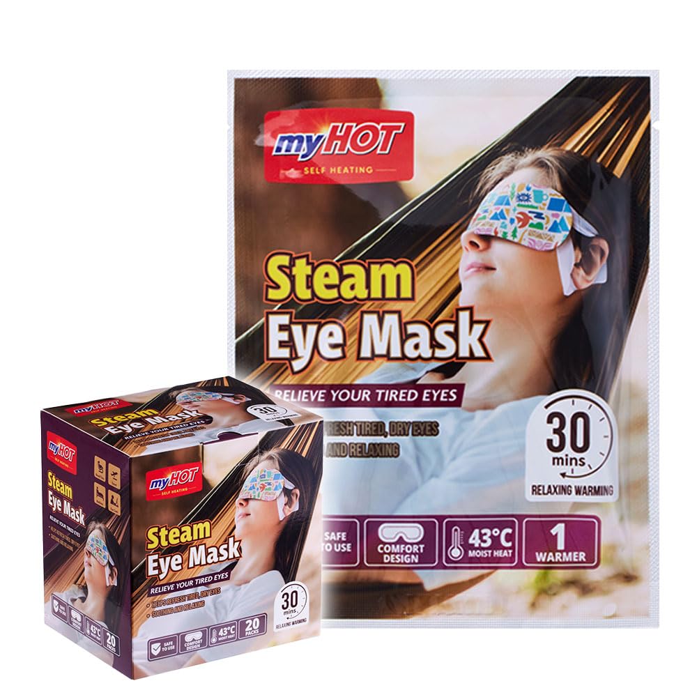 MyHot masque yeux vapeur 20-lot emballage prêt à emporter lors de déplacements