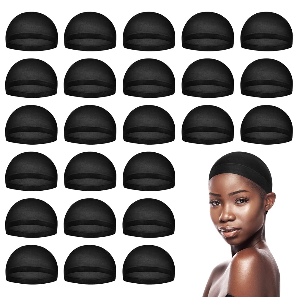 MYKURS bonnet perruque noir femme 24 pièces, confort durable.