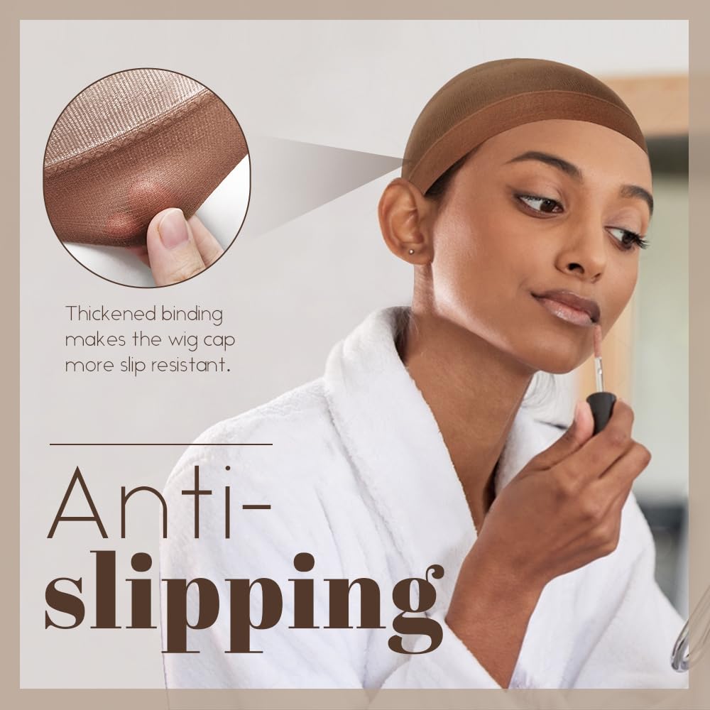MYKURS bonnet-stretch brun, ajustement sûr grâce à la bande élastique