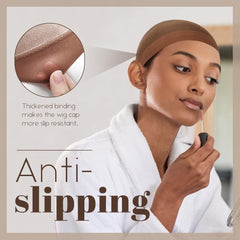 MYKURS bonnet-stretch brun, ajustement sûr grâce à la bande élastique