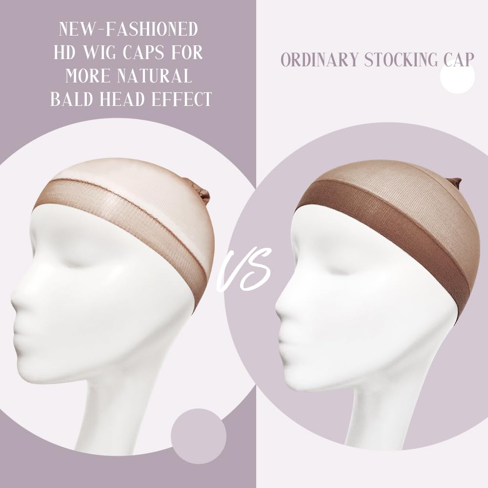 MYKURS cap brun foncé pour perruque, base durable et ajustement sûr.