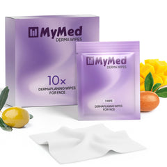 MyMed Dermaplane lingettes huile pour le visage, préparation douce sans résidu.