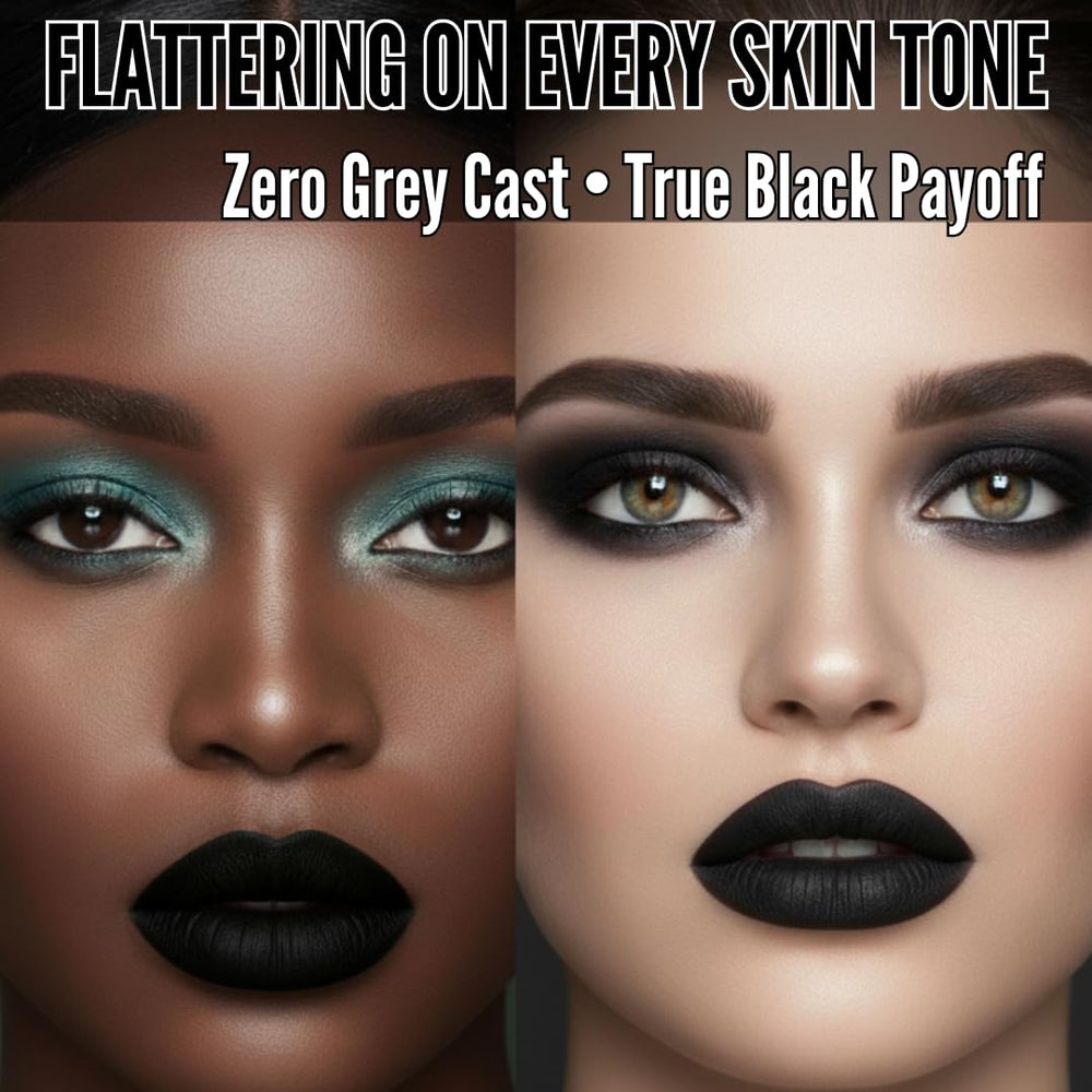 Mynena Matte Lipstick Black night-out scene showcases bold color lasting through events.