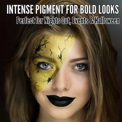 Mynena Matte Lipstick Black on lips closeup reveals velvety matte finish.