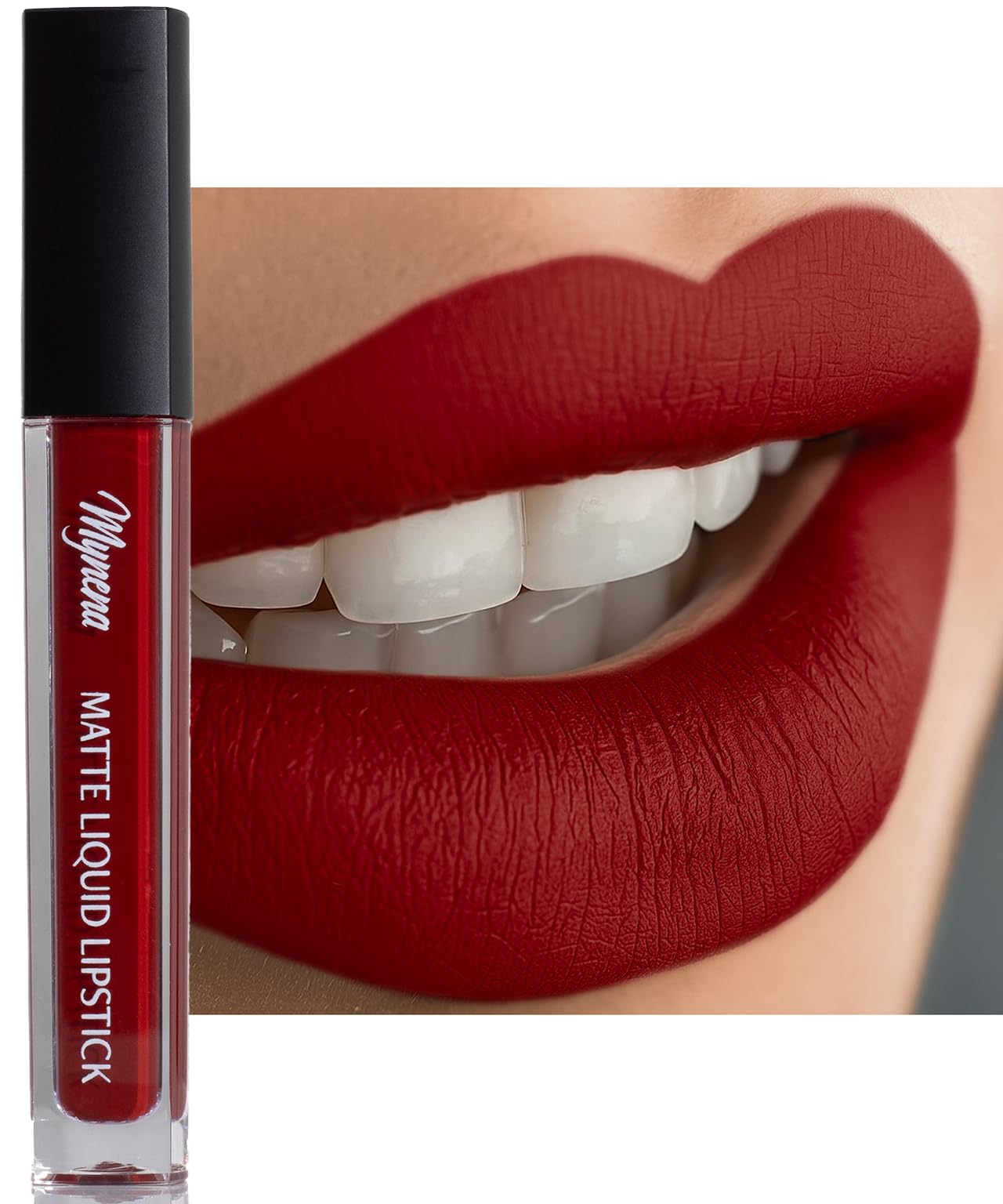 Mynena rouge profond: application précise et couleur qui tient toute la journée.