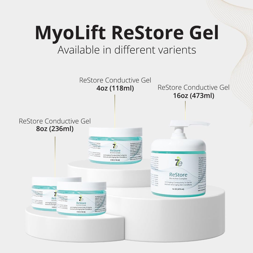Myolift Microcurrent facial device in use