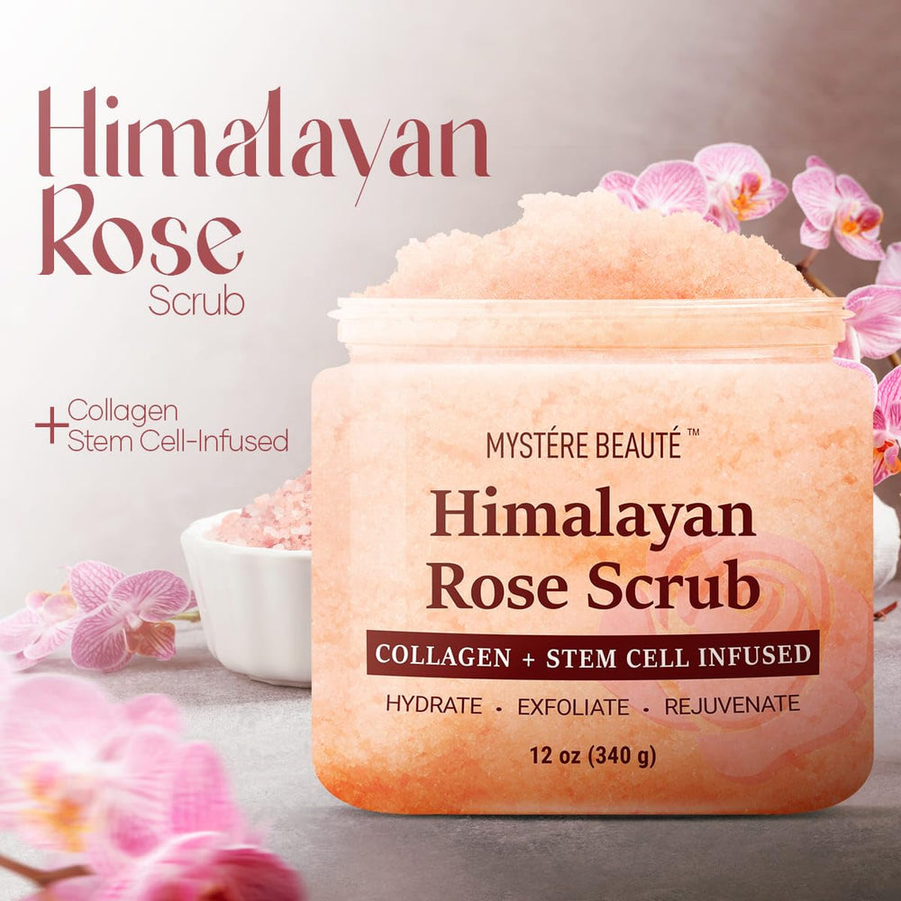 Texture rose du gommage Mystère Beauté au sel Himalaya prête à appliquer