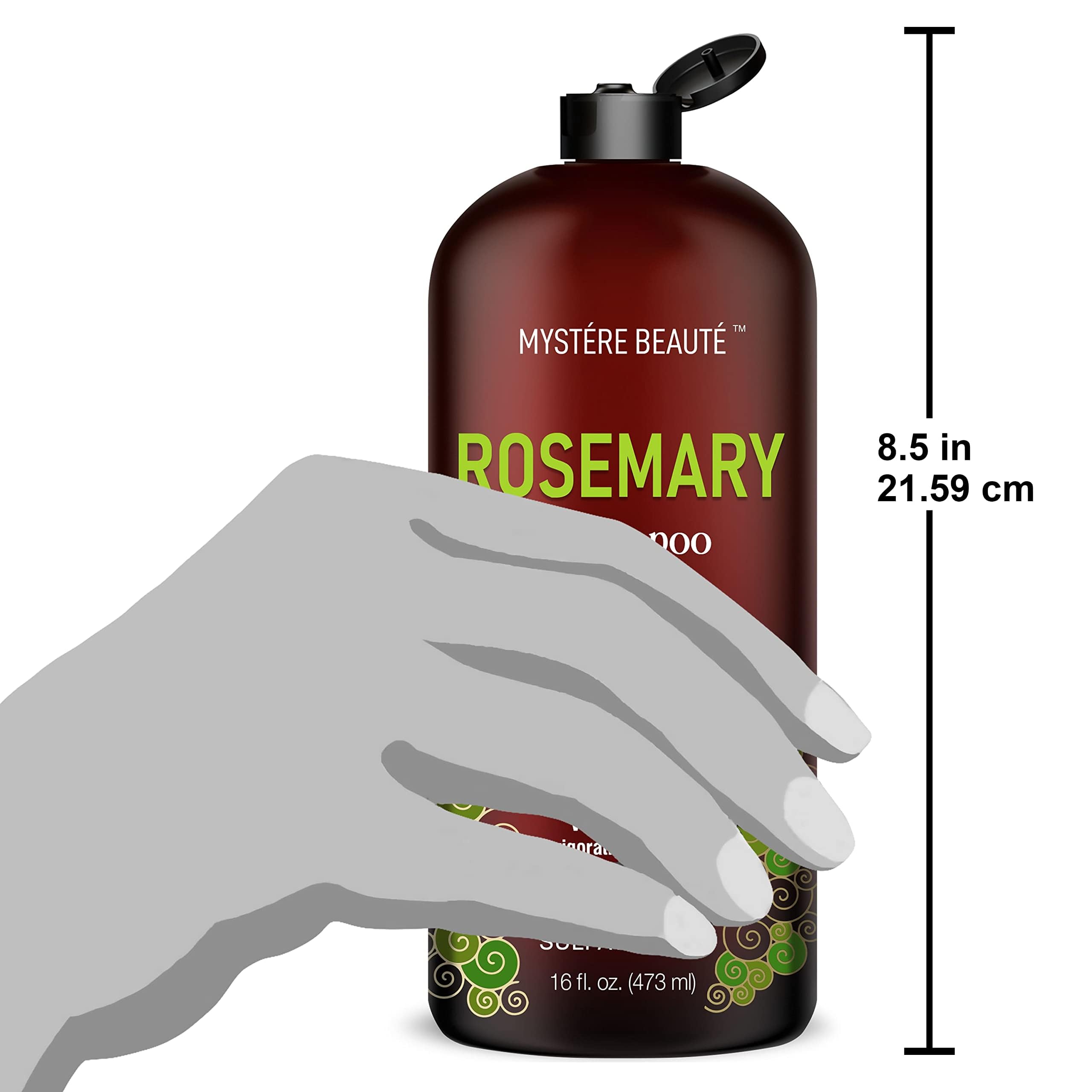 Packaging éco-responsable Mystère Beauté, flacon recyclable et élégant.