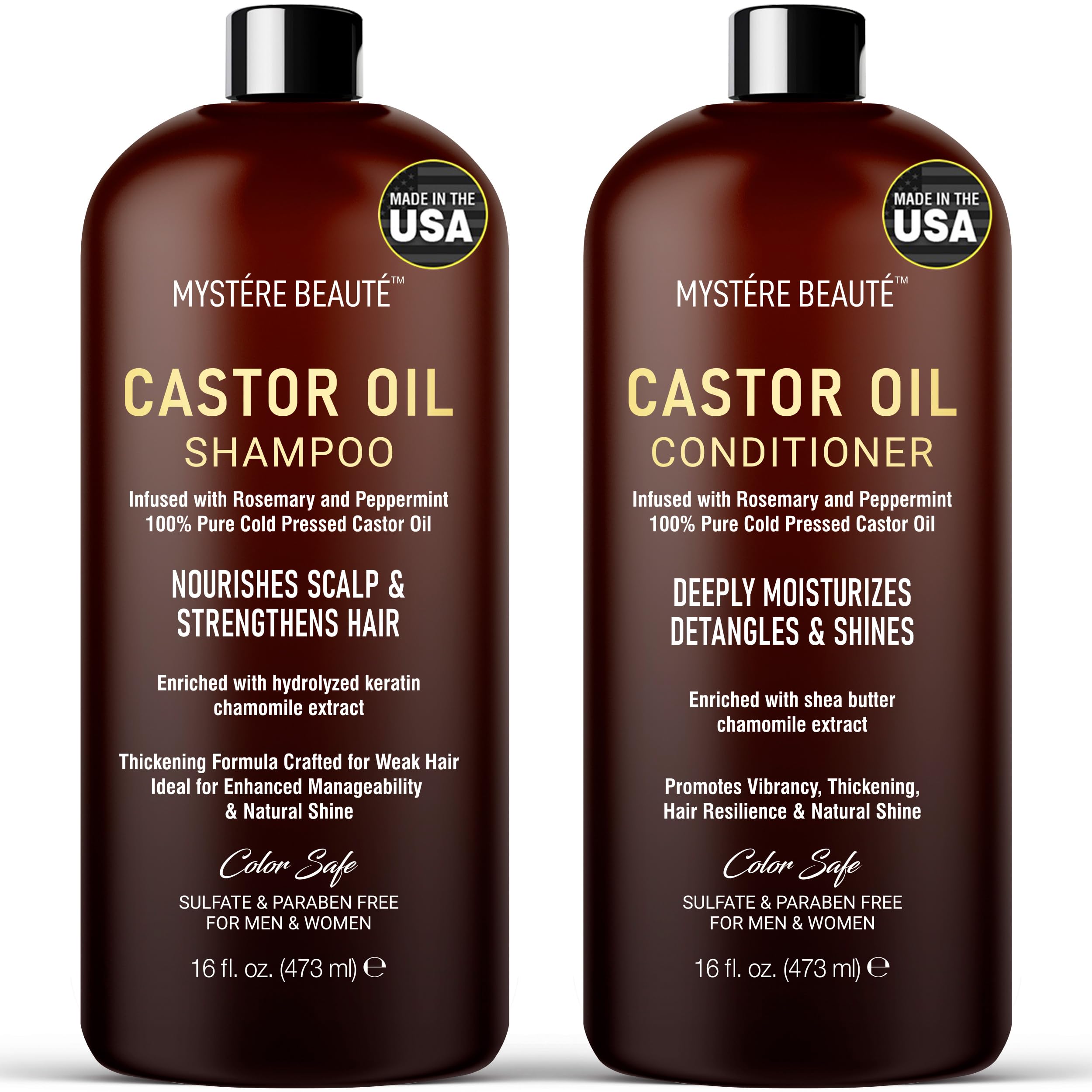 Mystère Beauté Shampoing Castor Menthe – flacon, fraîcheur et nettoyage en douceur.