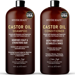 Mystère Beauté Shampoing Castor Menthe – flacon, fraîcheur et nettoyage en douceur.