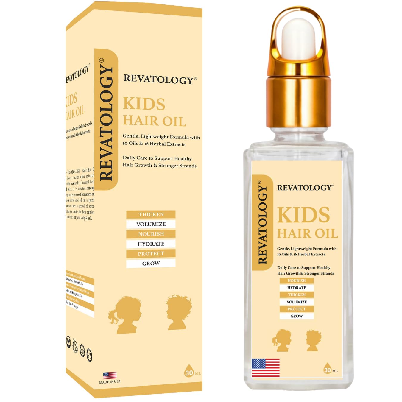 Mystique Abundance REVATOLOGY bouteille huile cheveux bebe nourrir délicatement le cuir chevelu