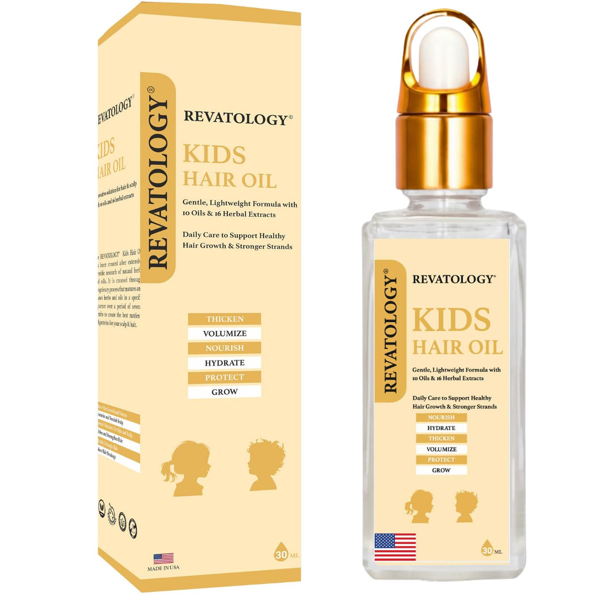 Mystique Abundance REVATOLOGY bouteille huile cheveux bebe nourrir délicatement le cuir chevelu