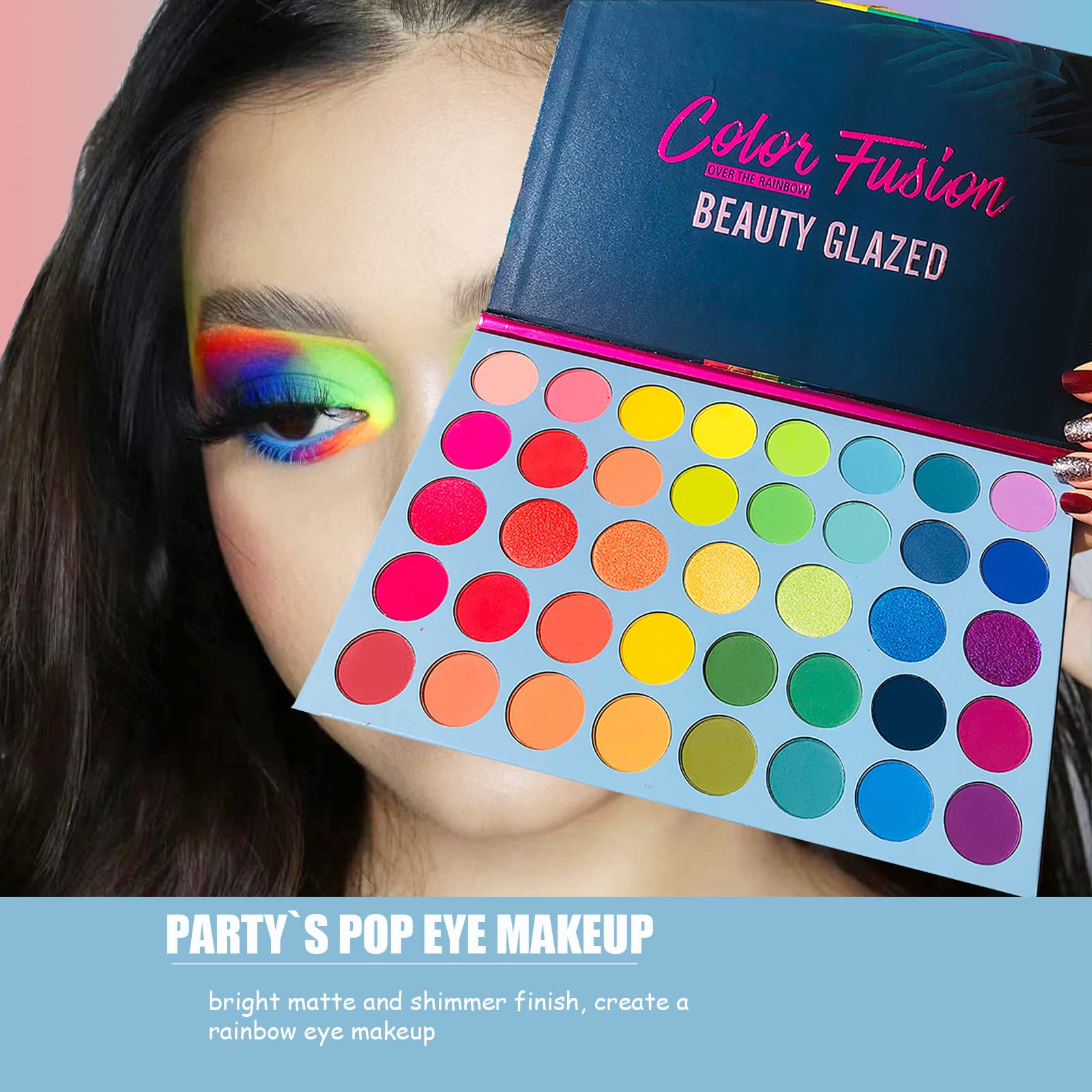 MYUANGO Palette Fusion Couleurs: tenue longue durée possible avec base adaptée.