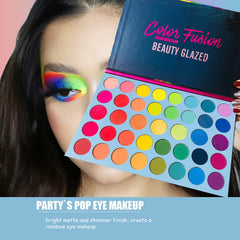 MYUANGO Palette Fusion Couleurs: tenue longue durée possible avec base adaptée.