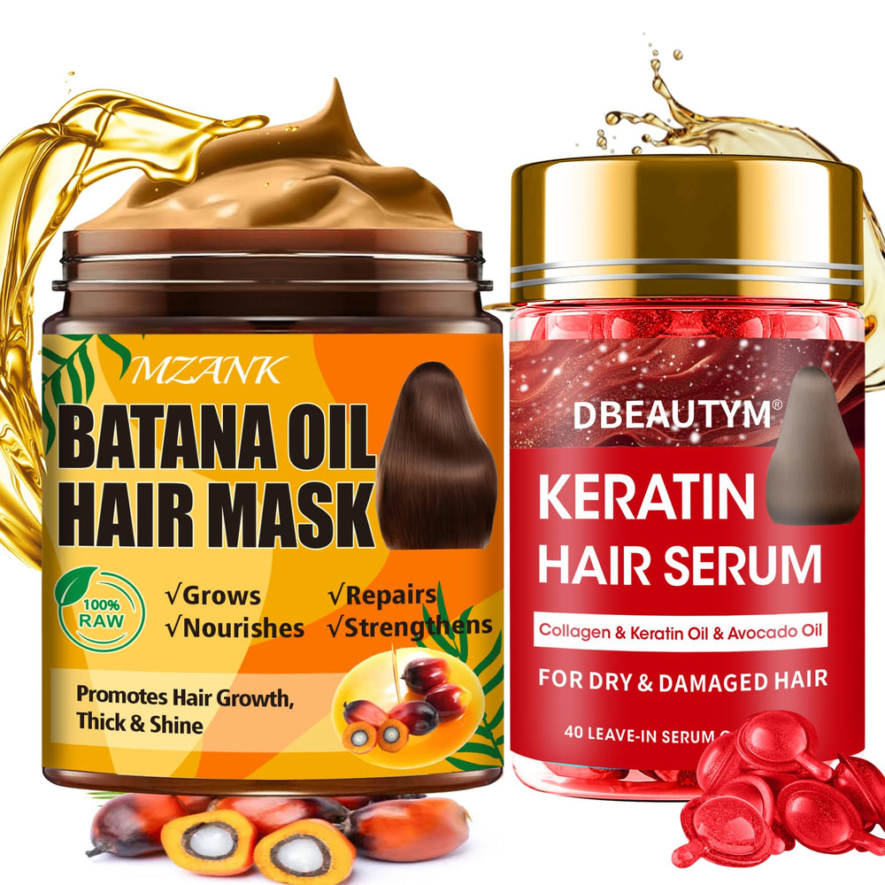 MZANK Batana Huile masque-cheveux : nourrissant et revitalisant pour cheveux fragiles.