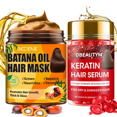 MZANK Batana Huile masque-cheveux : nourrissant et revitalisant pour cheveux fragiles.