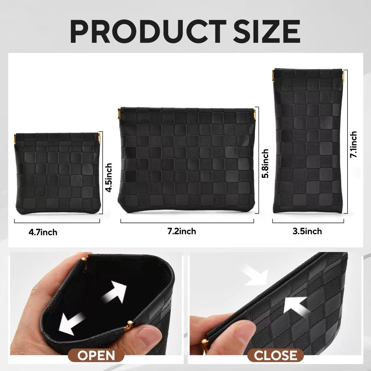 Grande trousse cosmétique mzluwm, rangement spacieux pour voyager.