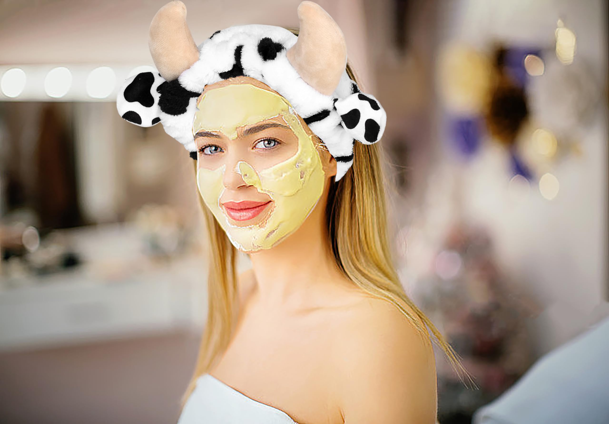 Nabegum coffret cadeau imprimé vache, idée cadeau idéale pour la routine spa.