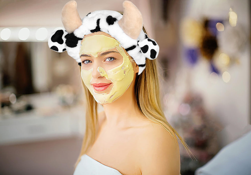 Nabegum coffret cadeau imprimé vache, idée cadeau idéale pour la routine spa.