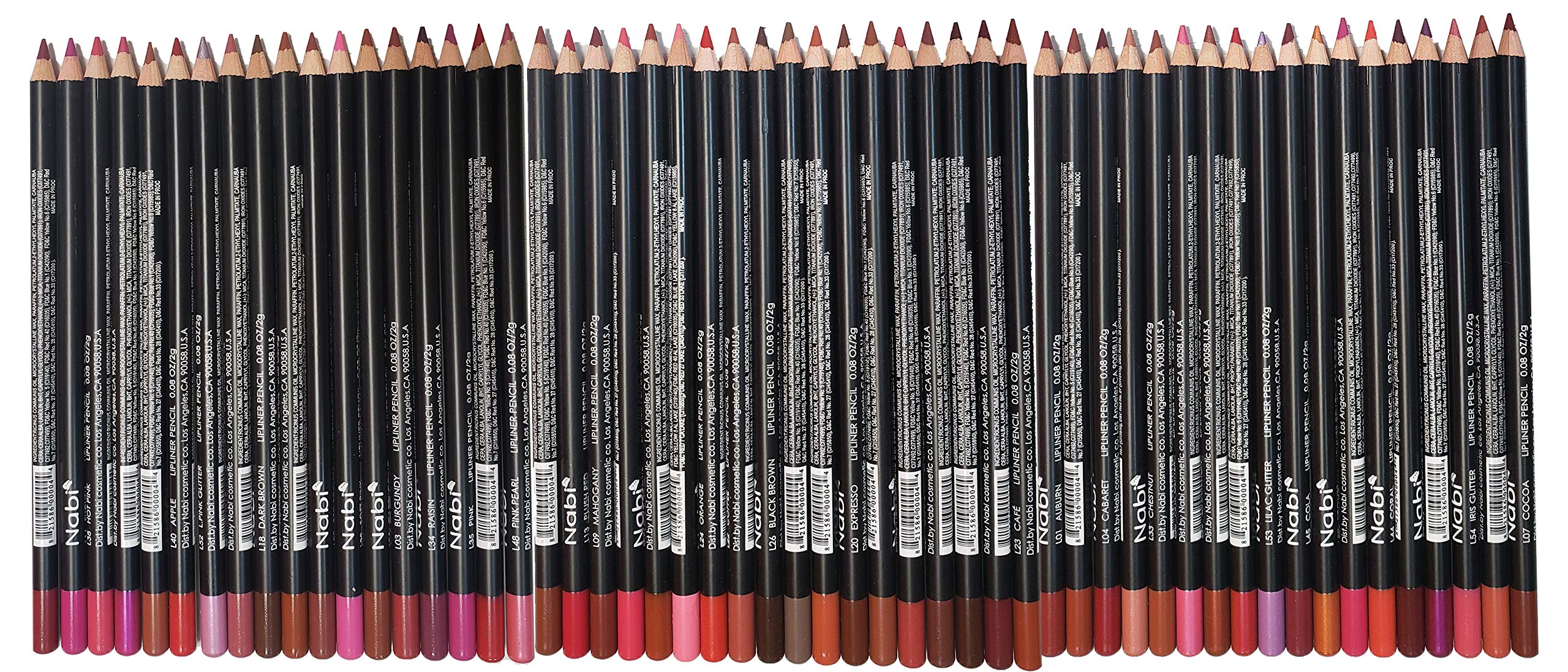 Nabi ensemble 54 crayons contour lèvres – définition précise et tenue longue durée
