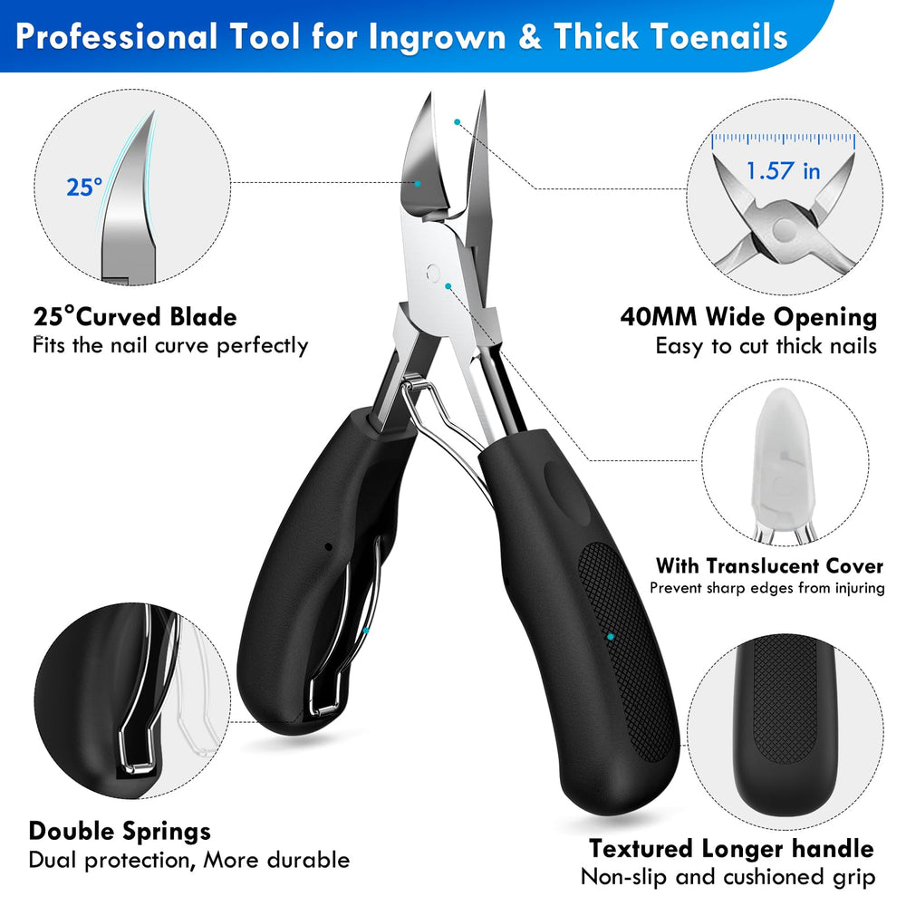 Nadadora coupe-ongles long manche, prise en main confortable pour seniors.