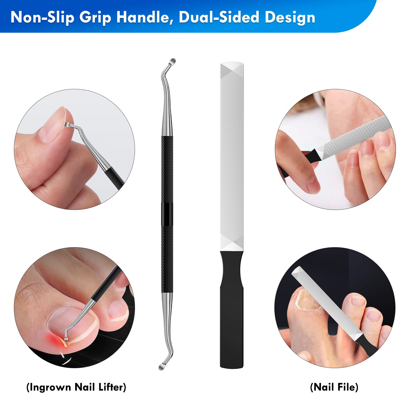 Nadadora lime à ongles, finition douce et précise.