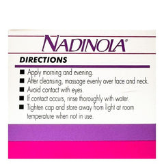 Nadinola texture douce lors de l’application, favorise une absorption rapide.