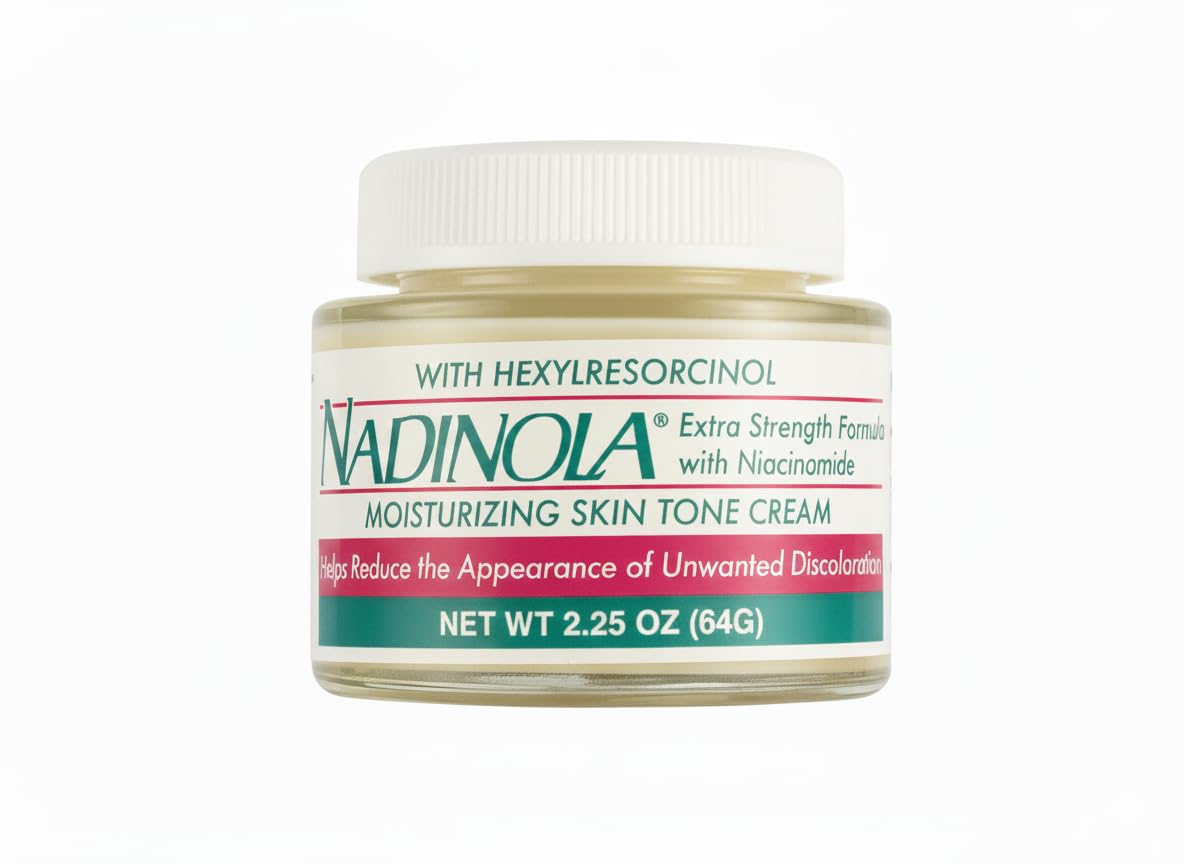 Nadinola: ingrédients niacinamide et hexylrésorcinol pour une amélioration possible du teint.