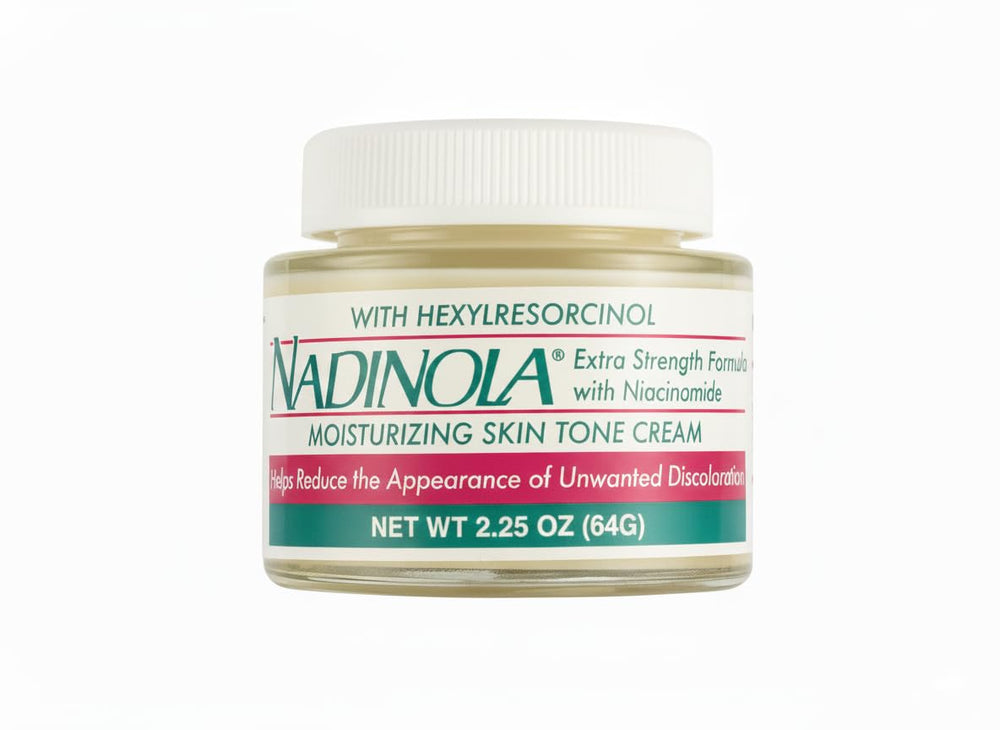 Nadinola: ingrédients niacinamide et hexylrésorcinol pour une amélioration possible du teint.