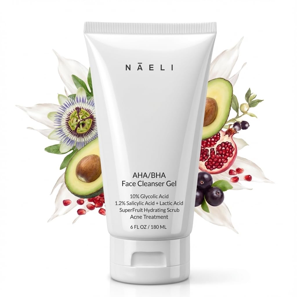 NAELI Gel Exfoliant Visage purifiant les pores et éclaircissant le teint.