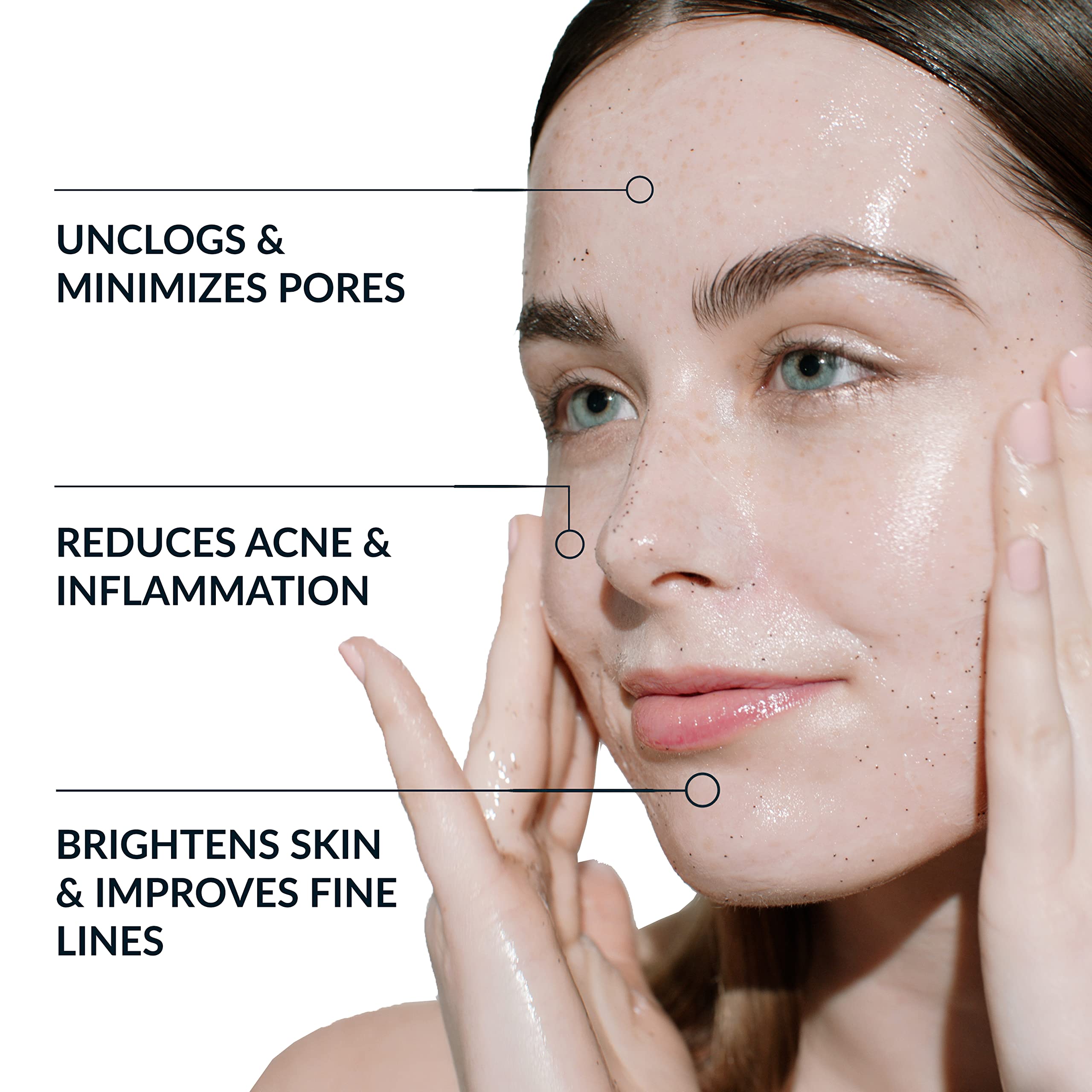 NAELI Nettoyant Exfoliant avec acide glycolique et salicylique pour peau nette.