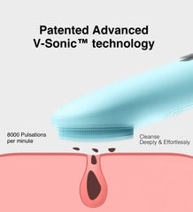 Texture silicone ultra-doux de la brosse NågaCoola pour une peau sensible.