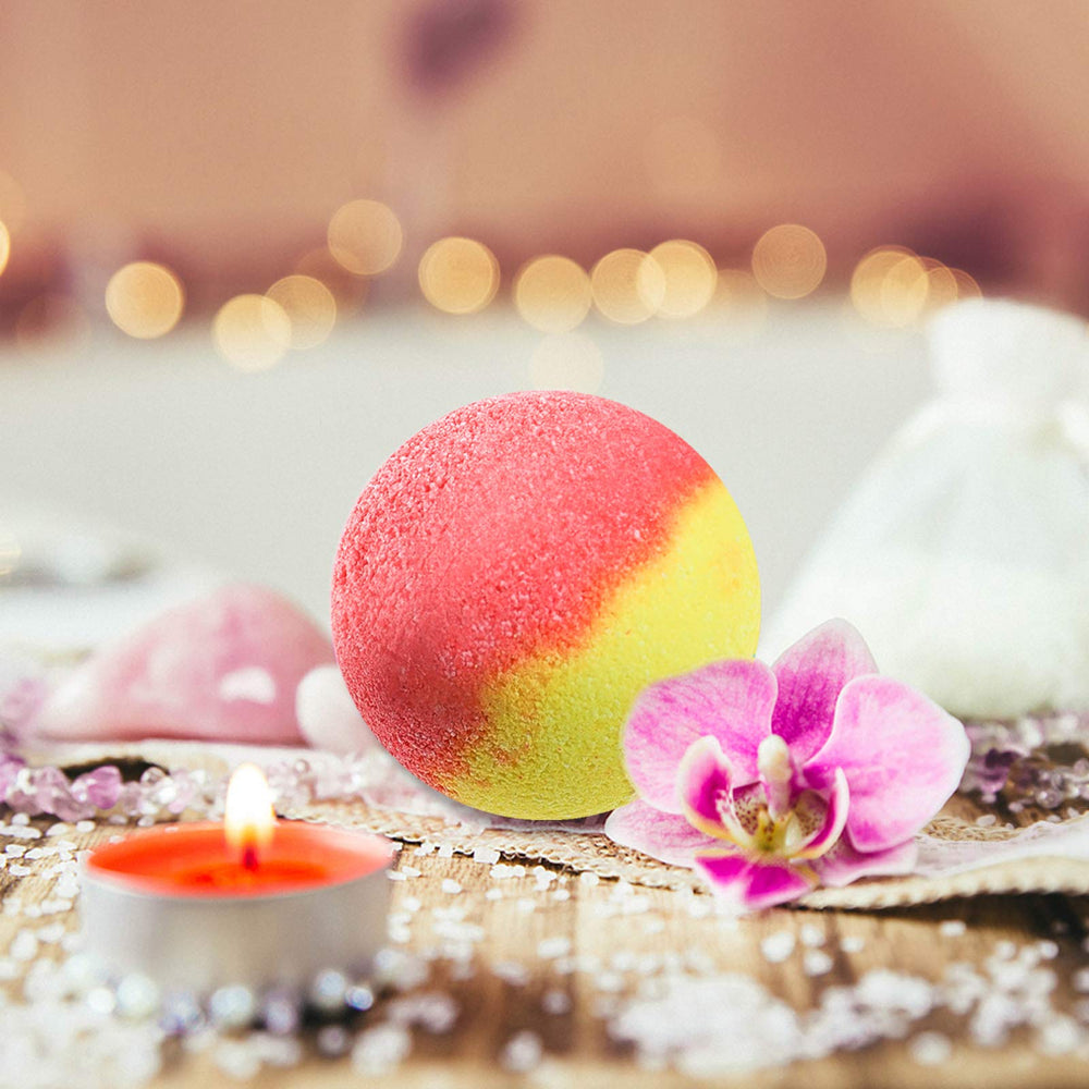 Nagaliving geranium aroma bath bomb for a balanced, uplifting scent.
