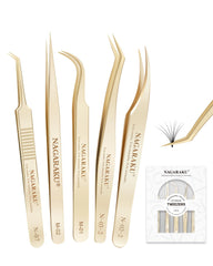 Pinces Nagaraku droites pour une prise précise des cils, idéales en salon.
