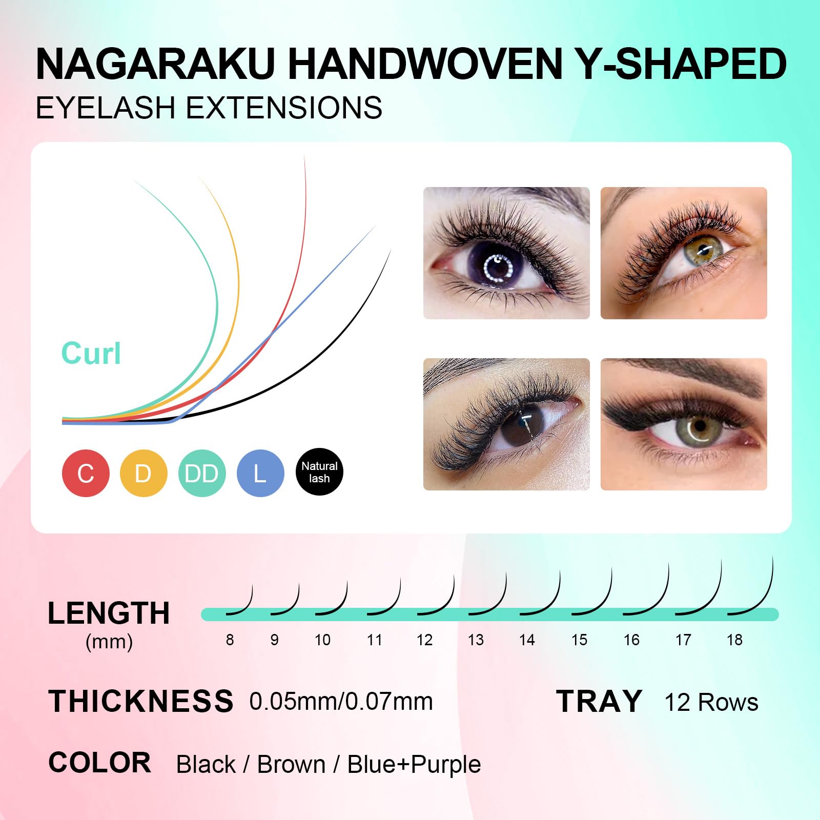 Cils Nagaraku YY poids légers garantissant le confort.